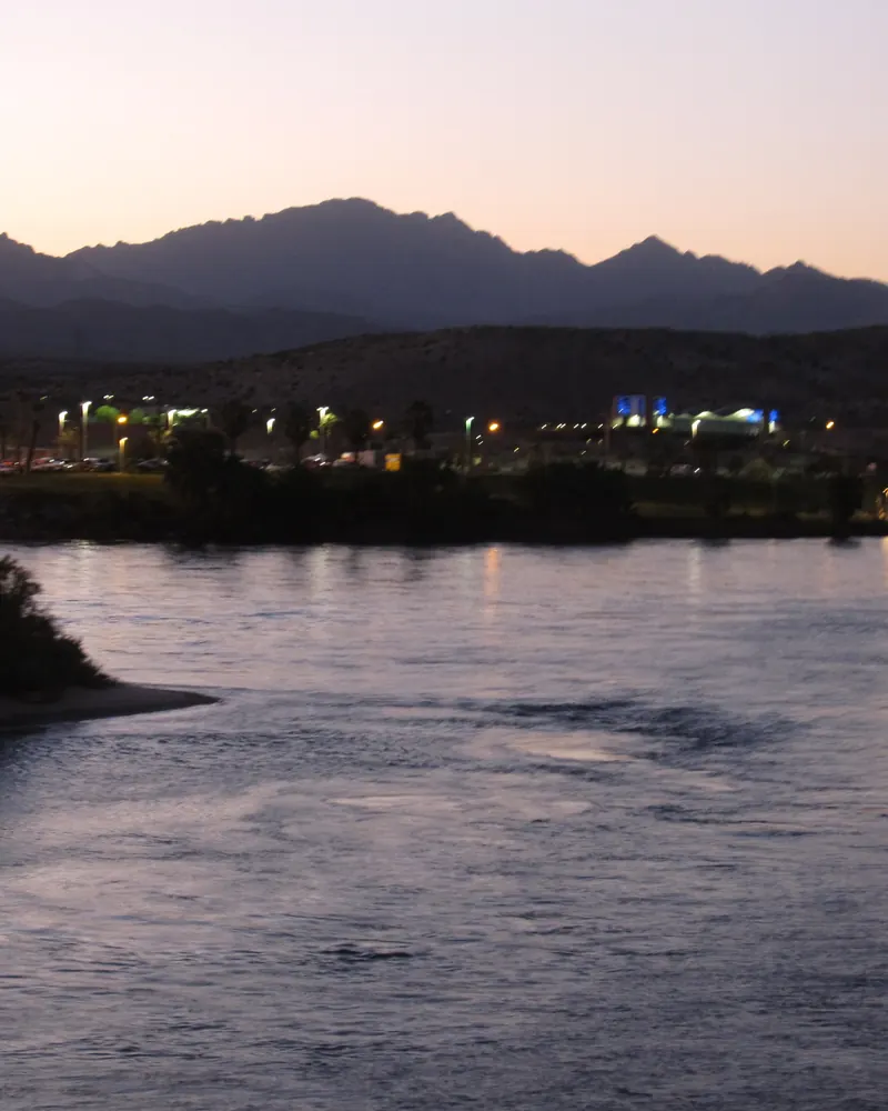 The Colorado River at Bullhead City, Arizona, at dusk