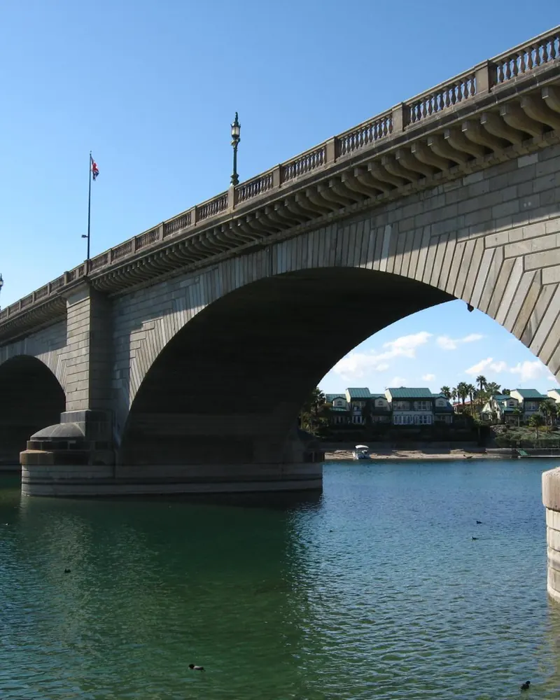 The London Bridge over the channel in Lake Havasu City, Arizona